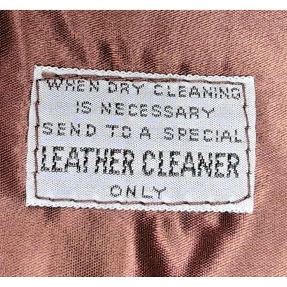 Vtg Remy Leather Fashions Leather Vest Mens 42 Cognac Brown Western‎ USA